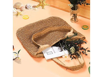 कॉटन स्ट्रॉ बैग बास्केट फ्लावर बीडेड बेसिक बैग्स कैनवास बोहो पर्स बैरल