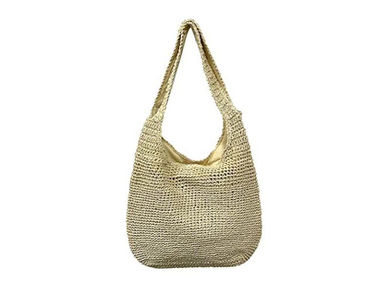 क्यूट समर बैग स्ट्रॉ फिशिंग नेट फॉक्स पर्ल बैग्स ब्लू क्लच फ्लावर