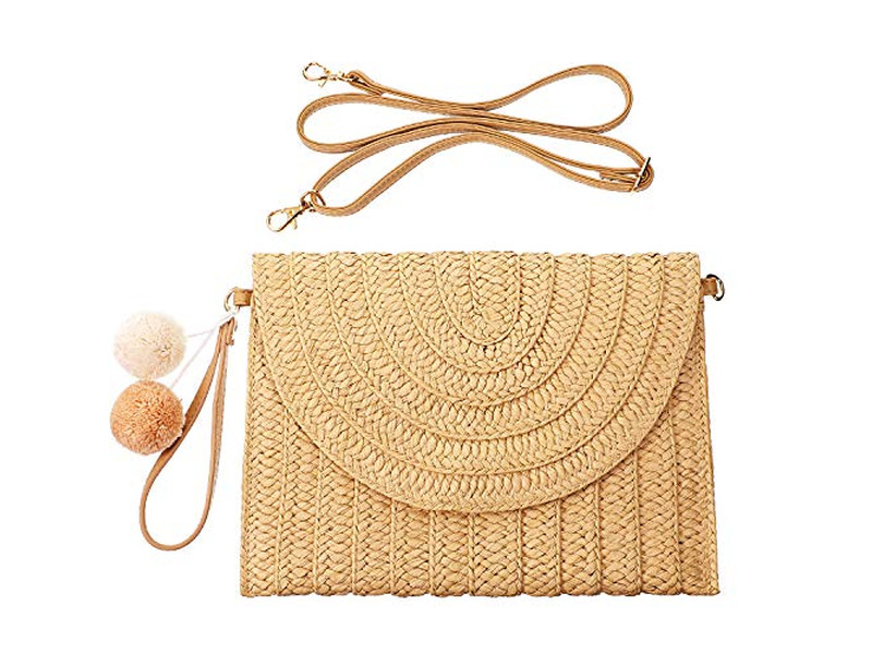 हॉलिडे स्ट्रॉ बैग्स क्लासिक मारोक्को न्यू बैग 2023 मेटालिक मैक्रेम प्लास्टिक