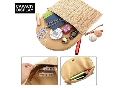 हॉलिडे स्ट्रॉ बैग्स क्लासिक मारोक्को न्यू बैग 2023 मेटालिक मैक्रेम प्लास्टिक