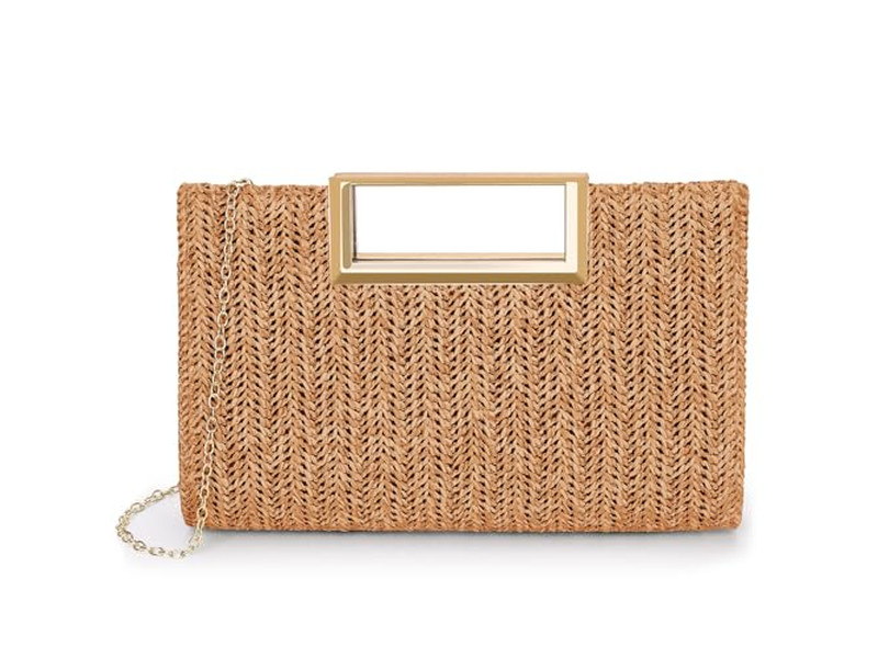 पेपर स्ट्रॉ पाउच बैग फिलीपीन बैग्स पिंक बास्केट प्लेन बीच रेक्टेंगुलर