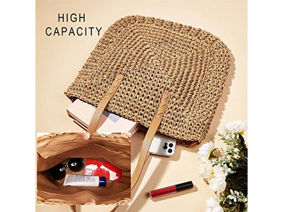 ब्लैक स्ट्रॉ बास्केट बैग कस्टम प्रिंट फ्रेंच स्टाइल बीच इको फ्रेंडली रिबन