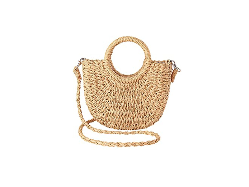 रंगीन स्ट्रॉ बैग बीच बास्केट ब्रेडेड टोट हस्तनिर्मित मलेशिया मैक्सिकन बैग्स