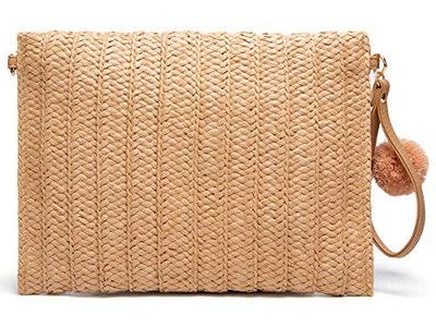 सिलिंड्रिकल स्ट्रॉ बैग हॉर्स ग्रीन लेडीज़ हैंडबैग्स लाइटवेट मेश बीच टोट