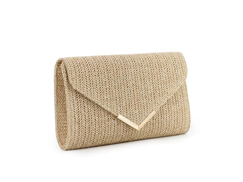 मेटल चेन स्ट्रॉ बैग मिनी लक्ज़री न्यू फैशन ओवरसाइज़्ड बीच पैकेज फॉर