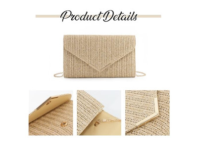 मेटल चेन स्ट्रॉ बैग मिनी लक्ज़री न्यू फैशन ओवरसाइज़्ड बीच पैकेज फॉर