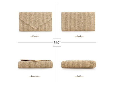 मेटल चेन स्ट्रॉ बैग मिनी लक्ज़री न्यू फैशन ओवरसाइज़्ड बीच पैकेज फॉर