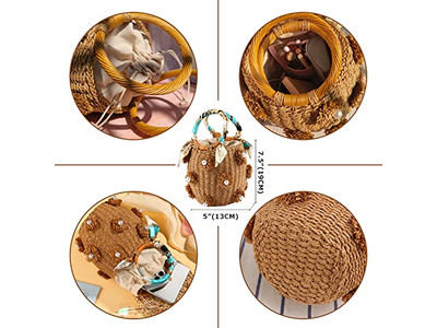 प्रिंटेड स्ट्रॉ बैग्स रिसाइकिल्ड बैग सीग्रास शॉपिंग कंबोडिया हैट्स सेट मटेरियल