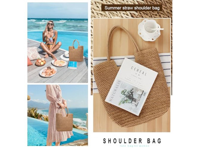 स्ट्रॉ बैग हैंडल्स इन हैंड टैसल्स वियतनाम कैरियर एलिगेंट हैट सेट होल्डर बैग्स