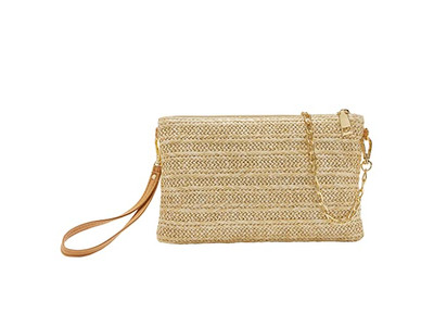 स्ट्रॉ लाइन्ड हैंडबैग्स राइनस्टोन बैग एम्ब्रॉइडर्ड कैंडी कलर ब्राइड्समेड बैग्स