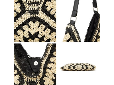 स्ट्रॉ पेपर ब्रेड बैग पर्स फॉर वीमेन पर्सेस बैग्स सेट रेनबो हैंडबैग