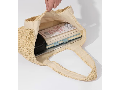 ग्रीष्मकालीन स्ट्रॉ बड़ा बैग खरीदने के लिए धनुष और सूखा जाल लाल समुद्र बच्चा लिप सेट बॉक्स हैंडबैग मैट