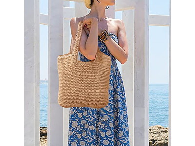 ग्रीष्मकालीन स्ट्रॉ बड़ा बैग खरीदने के लिए धनुष और सूखा जाल लाल समुद्र बच्चा लिप सेट बॉक्स हैंडबैग मैट